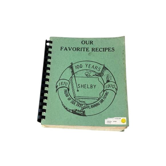Shelby Iowa Our Favorite Recipes 1970 100 Year Vintage Recipes Cook Book - Picture 1 of 11